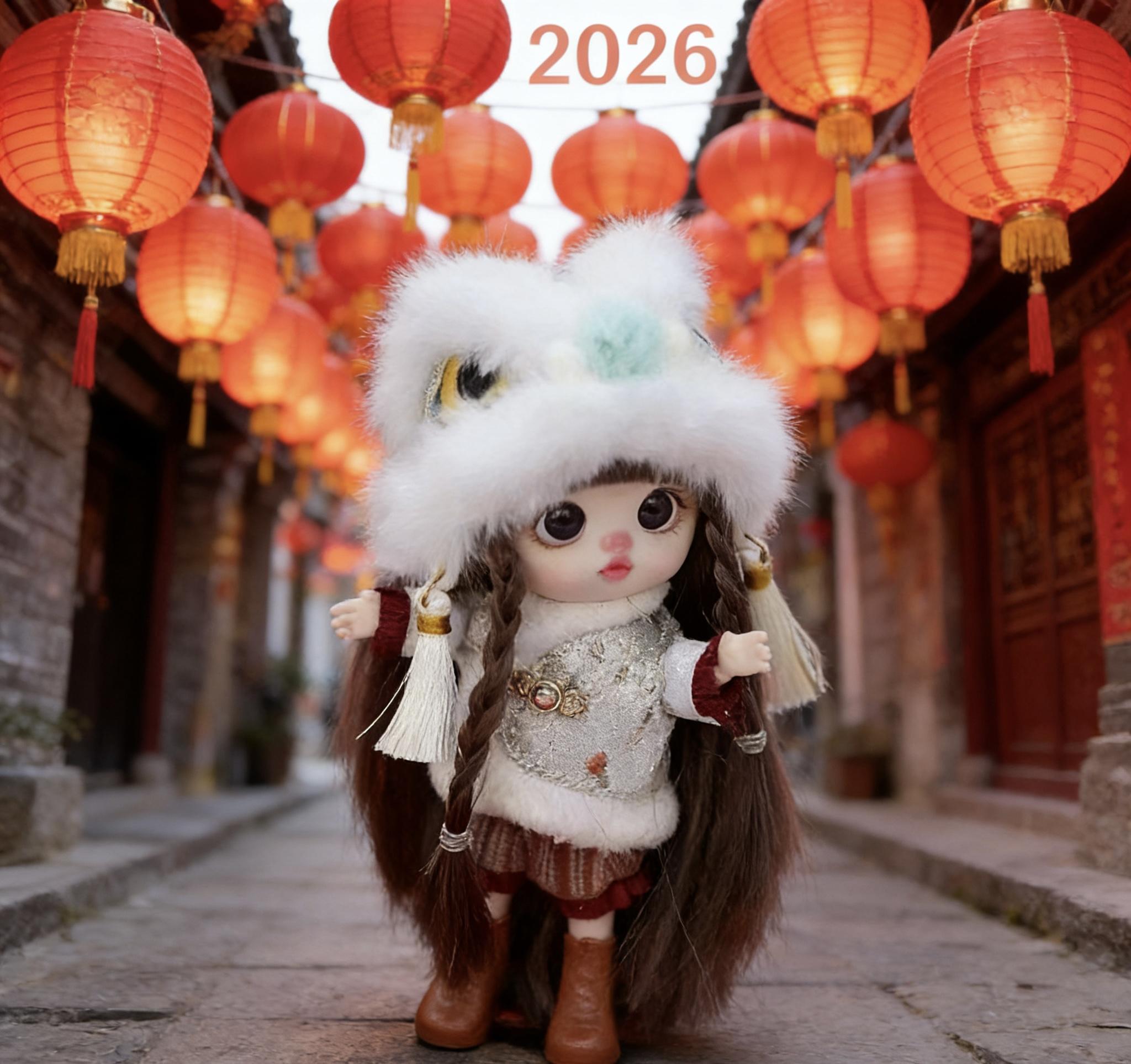 Lolifen Dance Lion Adorable Plush Doll Charms