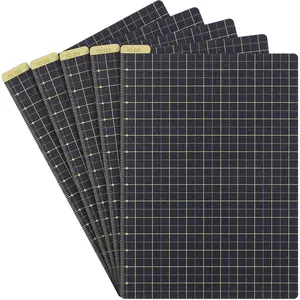 5 Pack A5 Yellow Pencil Board  Notebook Accessory, Flexibility Layout Grids Board with Ruler Scale
