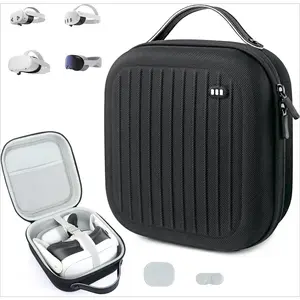 X-SBB26   Hard Carrying Case Compatible with Meta Quest 3S/Quest 3/Quest 2/Vision Pro, Portable VR Gaming Headset and Touch Controllers Case with Lens Protector, for Travel and Home Storage (Black)