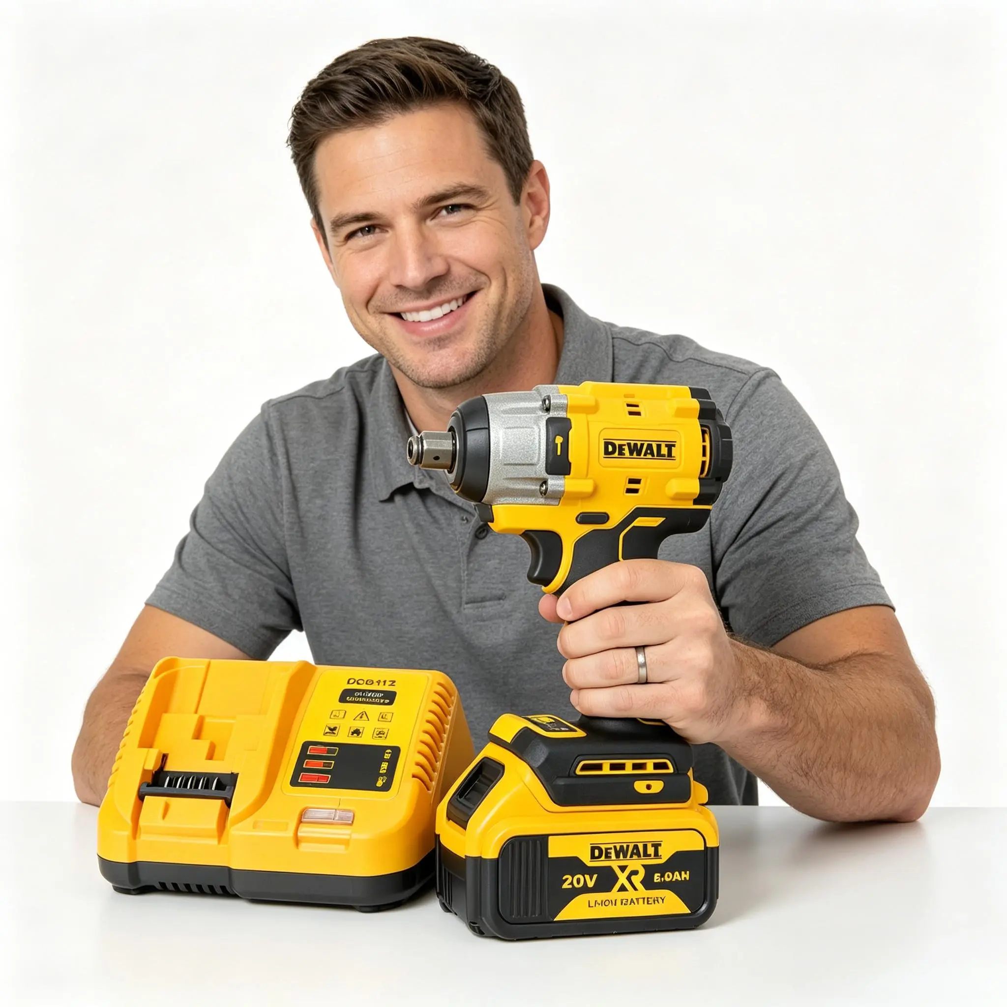 DeWALT20V brushless impact wrench DeWalt DCF880, high torque cordless manual wrench, 3300RPM high-speed 203Nm torque pin design, compact manual tool, used for wooden frame installation, car maintenance, home decoration