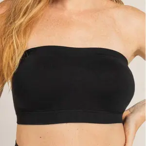 Large size bra removable shoulder strap tube top fixed cup comfortable no steel ring body sculpting silicone non-slip strip