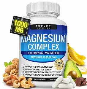 Toplux Magnesium Complex BZ 8 Essential Magnesium Supplement 1000mg Fitness Edible