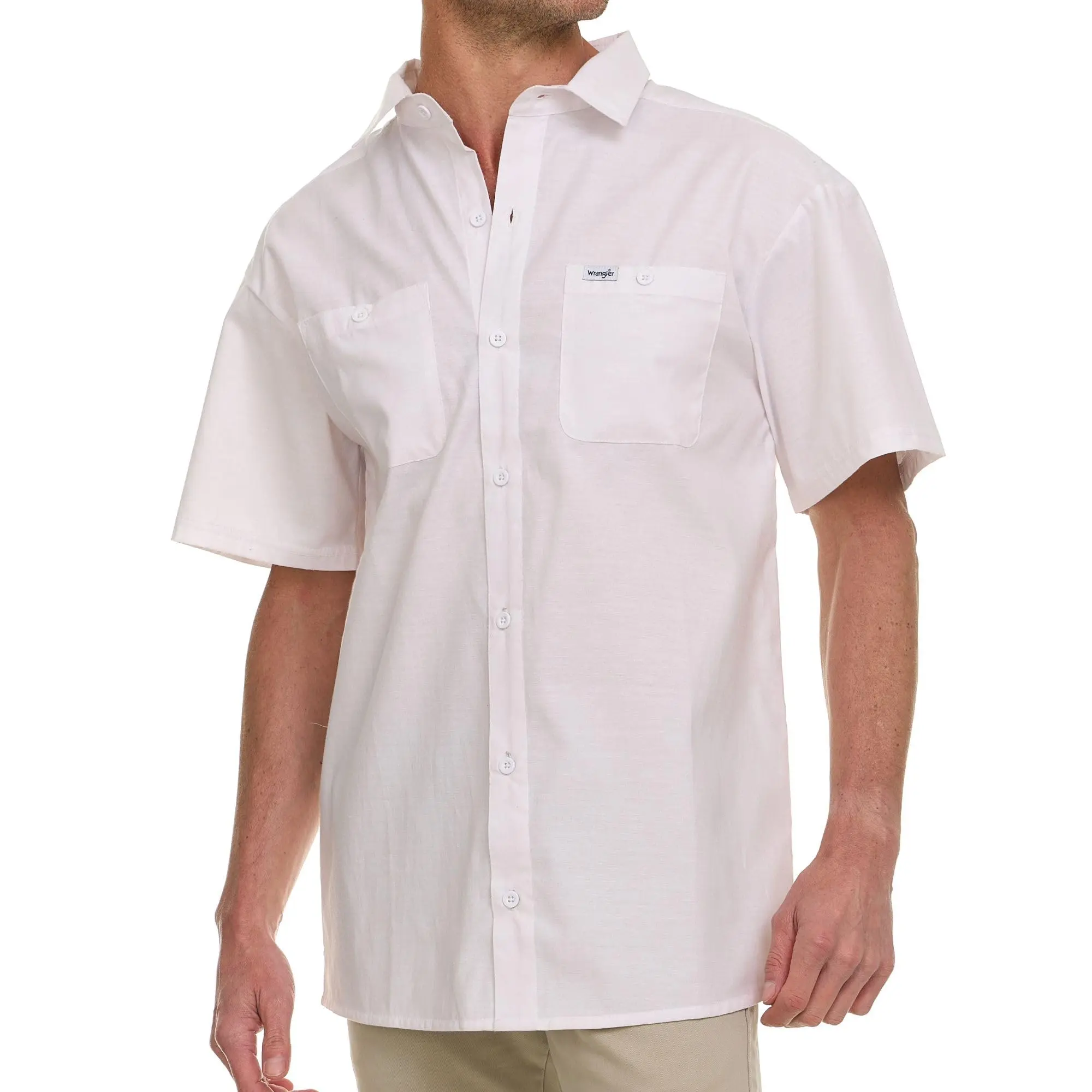 Wrangler Short Sleeve Woven Button Down Shirt
