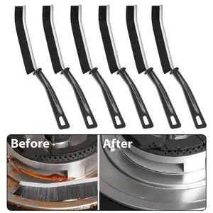 6pcs Bristle Crevice Cleaning Brush, Crevice Cleaning Tool, Multi-function Crevice Cleaning Brush, Grouting Line Cleaning Brush, Thin Cleaning Brush for Small Spaces, Cleaning Dust In Small Spaces, Windows, Stoves, Toilets, Wall Crevices squeegee