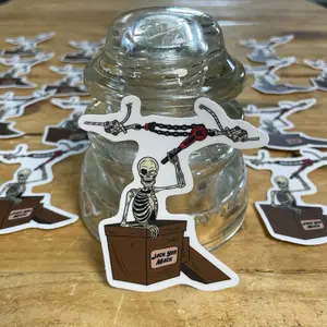 Lineman Sticker | Jack Yer Mack | Hard Hat & Tool Box Stickers | Blue Collar Linemen | Bucket Truck Stickers | High Voltage Thrift