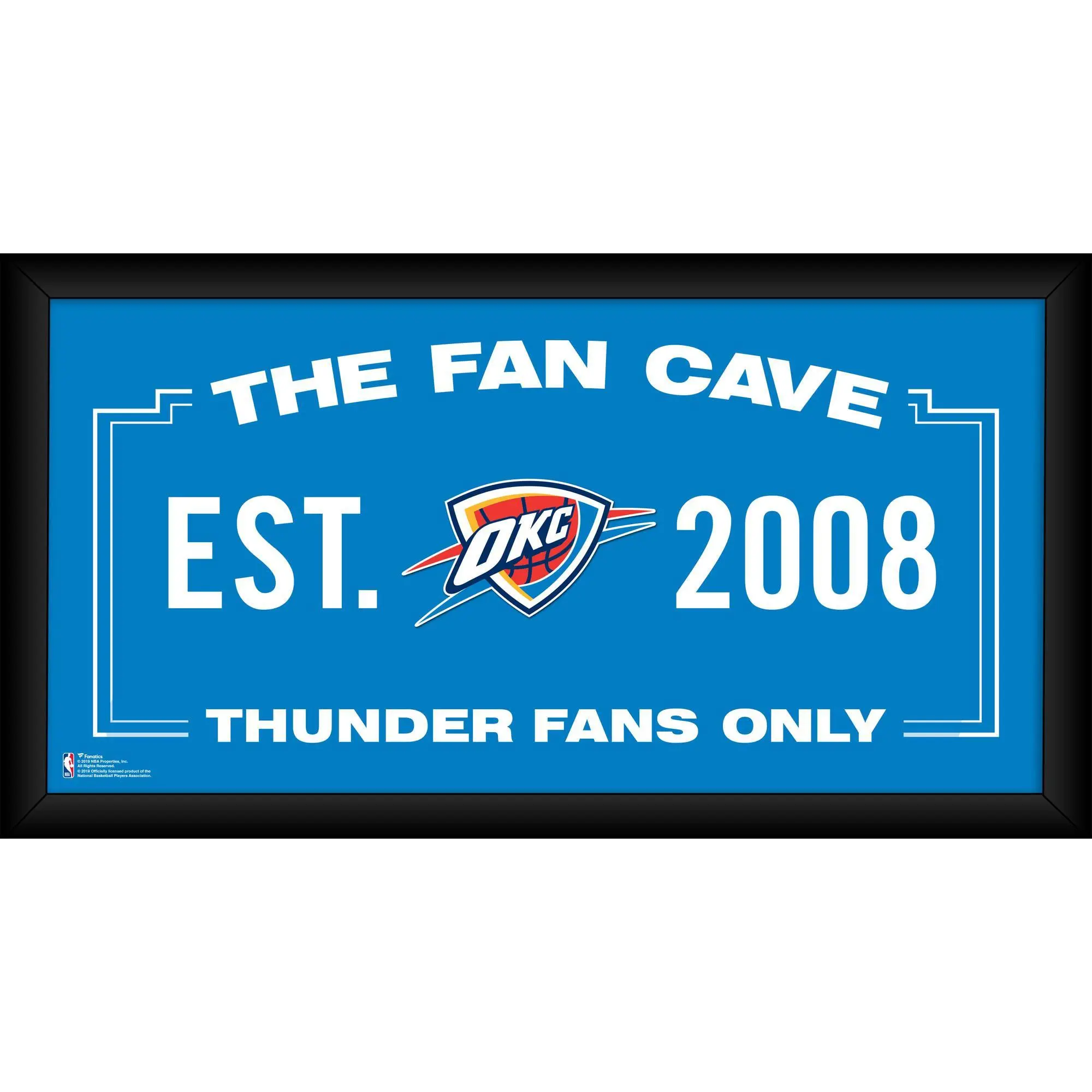 Oklahoma City Thunder Framed 10" x 20" Fan Cave Collage - NBA Memorabilia