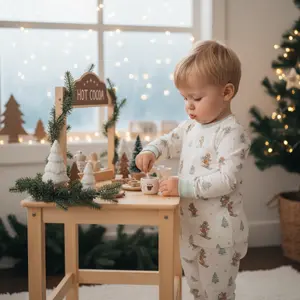 Bamboo Two-Piece Pajama Ski Pups