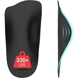 Plantar Fasciitis Relief High Arch Support Inserts Women Men 3/4 Length, Thin Shoe Inserts Orthotics Insoles for Medium & High Arches, Foot Pain Relief Heavy Duty Support