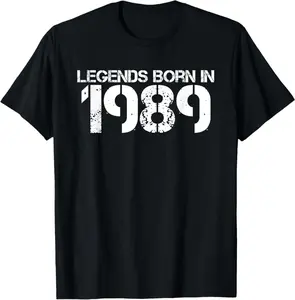 Legends Born In 1989 Shirt T-Shirt | Unisex Cotton T-Shirt | Unique Gift Tee