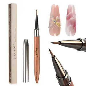 BQAN 1Pcs Nail Art Brushes Daisy Pen Nail Brush for Flower, Petal & Leaves Gel Polish Nails Design Painting Tool with Wooden Handle Salon DIY at Home