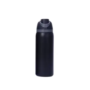 Stainless Steel Vacuum Insulated Bottle, 19oz/550ML, with Straw and Direct Drinking Mouth, Ideal for Car and Outdoor Activities, Insulated Travel Drinkware