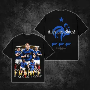 [SportDrip] France Soccer Team Premium Cotton T-Shirt, Made In USA, French Football Fan Shirt, Soccer Lover Graphic Tee, Football Streetwear Graphic Tee, WC 2026 Soccer Merch Gift.