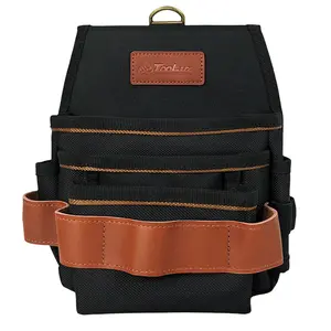 Compact Tool Pouch with Belt Clip – Heavy Duty 1680D Nylon Utility Bag for Electricians, Multi Slot Tool Organizer
