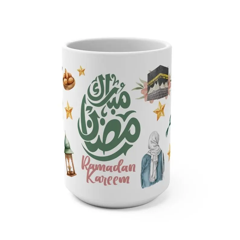 Ramadan Kareem Mug for Her, Hijab Ramadan Coffee Mug, Arabic Calligraphy