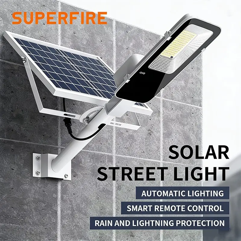 Split-Type Solar LED Lights Solar Flood Lamps Outdoor Waterproof Landscape Lights Remote Control Solar Street Lamp Used for Terrace/DrivewayGarden/Wall/Yard/Road Dusk to Dawn Lighting，with Solar Charging Panel and Rechargeable Battery Solar Spotlights