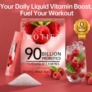 Hydrating Energy Powder Arctic Raspberry Flavor Electrolyte Powder Beverage Convenient Single Serving Pack with 16 Vitamins and Nutrients 1 Pack 20 Servings Plus 1 Trial Pack 90 Billion Probiotics and Prebiotics