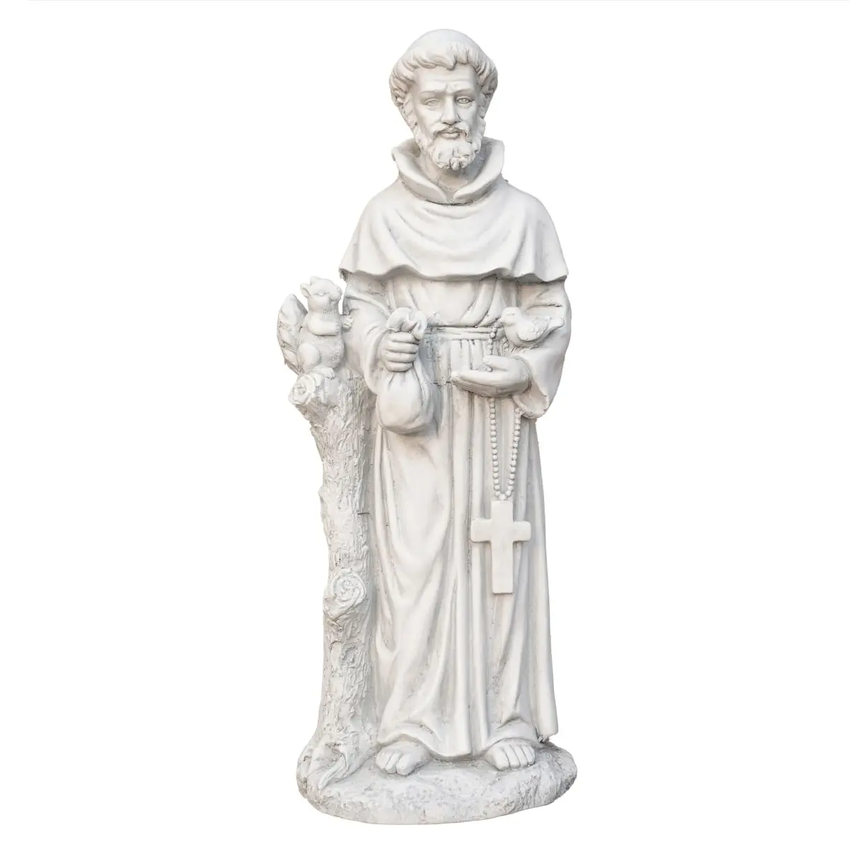 Direct Wicker GS-24938F-AN 31.1in Tall Magnesium Oxide St. Francis of Assisi Religious Classic Sculpture Statues, Garden Decor, Home Decor Gift for Spiritual Garden Settings, Yard Decor, Backyard Decor