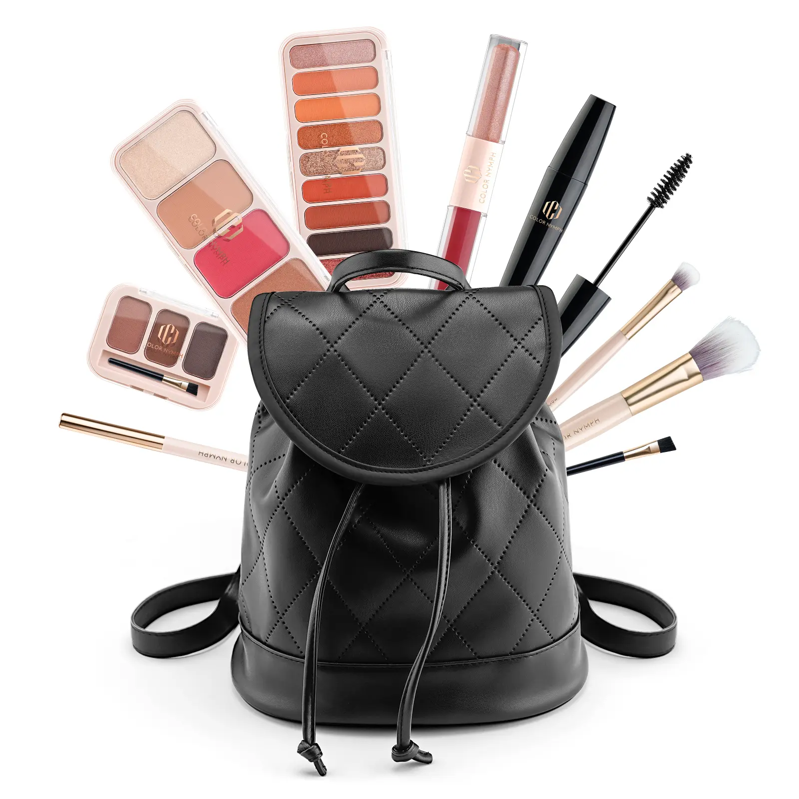 Color Nymph Makeup Kit for Women, Makeup Gift Set All In One Travel Backpack for Girls With Eyeshadow,Mascara, Lipgloss, Highlighter, Blush, Eyeliner pencil