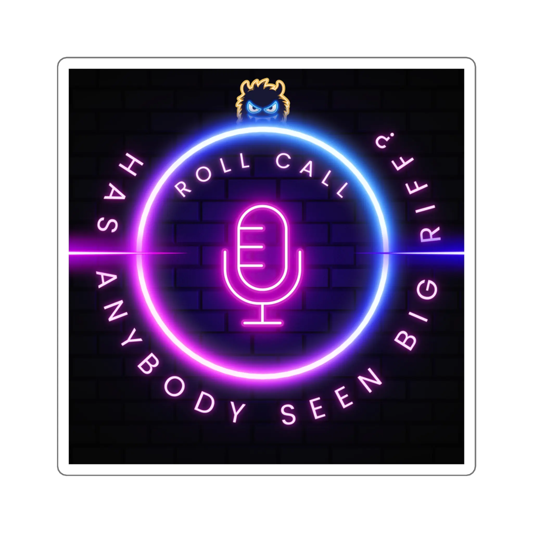 Neon Mic Stickers - Fun Roll Call Stickers for Laptops, Water Bottles, Journals, and More, Perfect for Events!