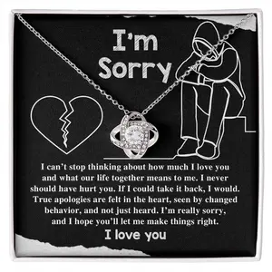 I'm Sorry Necklace For Her, Im Sorry Neckace Gift, Apology Necklace For Her Women, Forgive Me Gifts For Her, I'm Sorry For Hurting You Neckace, Apologize Gift For Wife Girlfriend Soulmate