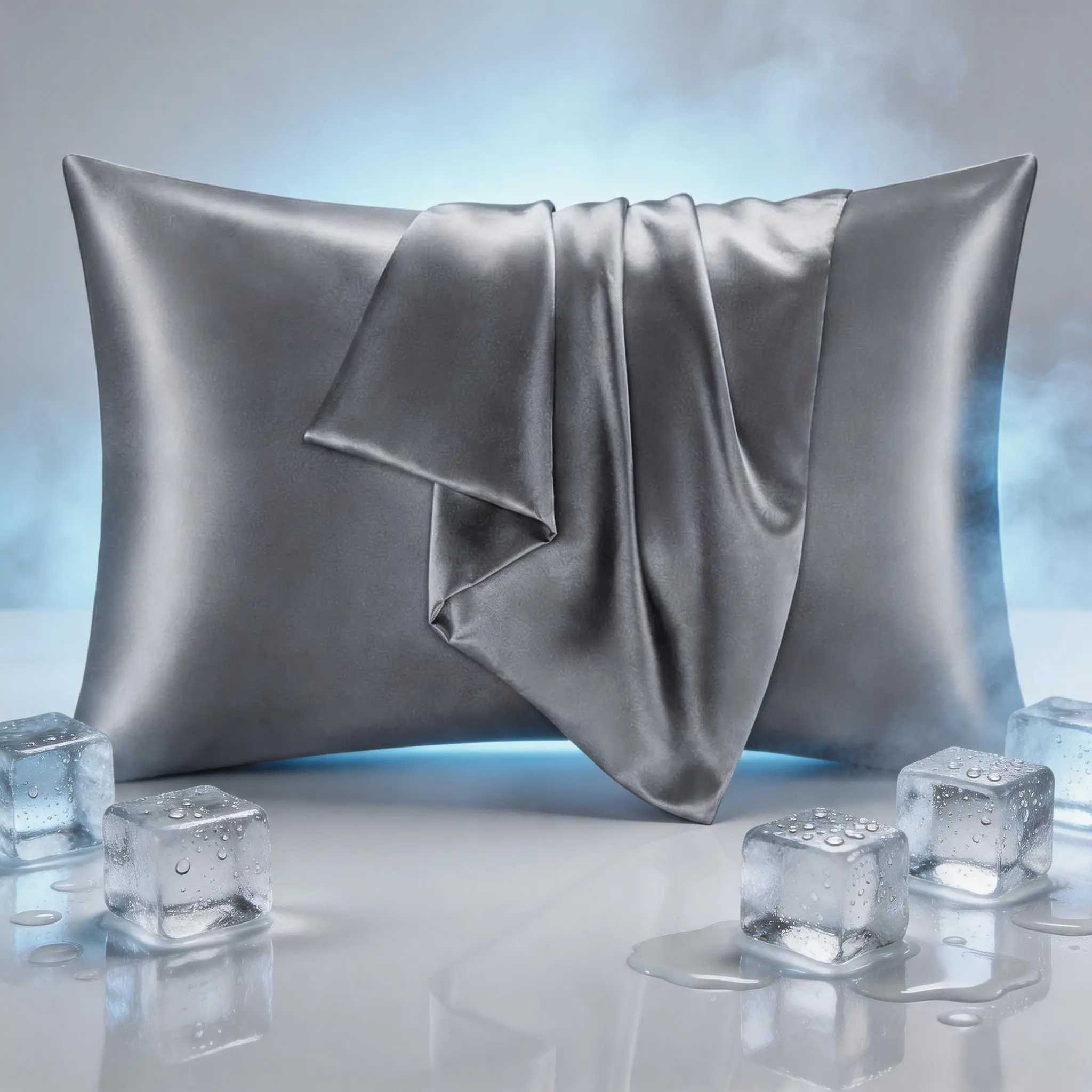 【Deals For You】Satin Pillowcase for Hair and Skin, Super Soft and Cooling Similar to Silk Pillow Cases 2 Pack with Envelope Closure, Gift for Women Men,Queen Size