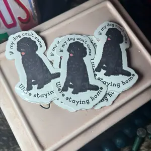 If my dog can’t come Golden Doodle Sticker