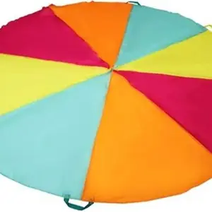 Multicolored Play Parachute with Handles - 6FT Options for Kids | Indoor & Outdoor Games Exercise Toy，rainbowtarp rainbowtarp