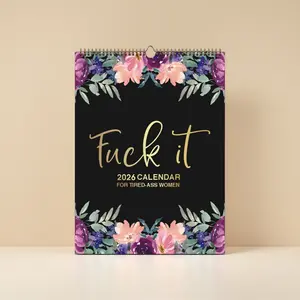 2026 Floral Calendar, Watercolor Flower Design, Weekly Planner, Stress Relief Desk Planner, Home Office Decor, Unique Emotion Control Gift