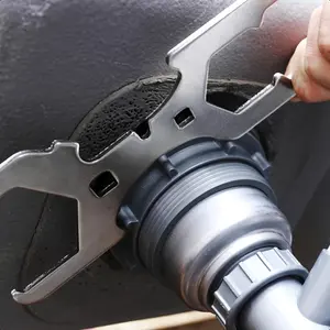 HAUTMEC Tee Hose Sink Filter Wrench - Durable Plastic, 1-3 Nut Adapter for Drainage Maintenance | Ergonomic Handles | Durable Plastic