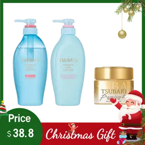 TSUBAKI Blue Premium Cool Hair Shampoo and Conditioner Set 450ml*2+ Premium Repair Hair Mask 180g【Limited Edition】，christmas gift