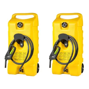 Scepter Flo N Go Duramax 14 Gal Diesel Fuel Tank Container Pump, 2 Pack, Yellow