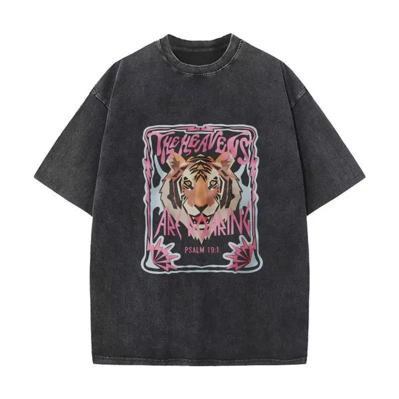 Washed Cotton Tee-Black