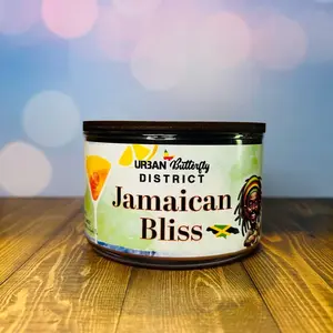 Jamaican Bliss 10oz hand poured 2 wick Soy Candle   Tropical Aroma Scented