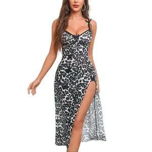 Avidlove Women's Exotic Nightgowns Sheer Babydoll Maxi Nightdress Butterfly Lingerie Side Split Dress