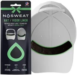 NoSweat Sweat-Proof Hat and Visor Liners – Prevent Sweat & Makeup Stains | 12 Pack