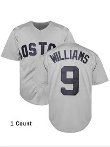 Men's Letter & Number Embroidery Baseball Jersey, Casual Breathable Quick Drying Baseball Top, Men's Sportswear for Training Competition, Breathable Athletic Top