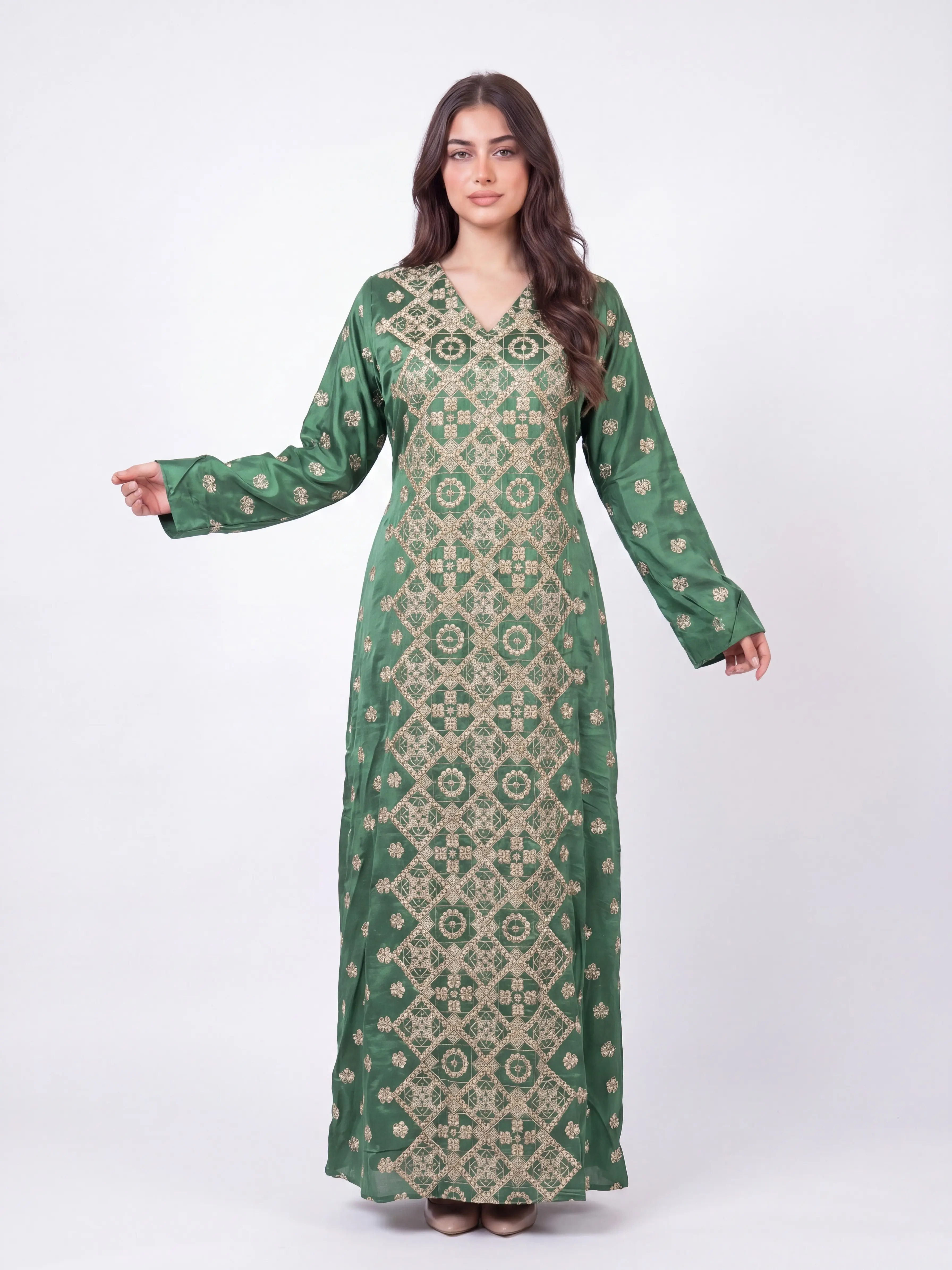 Ramadan Jalabiya - Women's Embrodiered Dress, Arabic Dress, Ceremony Dress - Eid, Ramadan, Gifts for Her