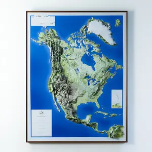 North America 3D Relief Map