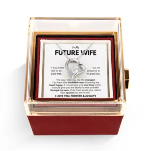 To My Future Wife Your Last Forever Love Necklace Rose Box Gift Set