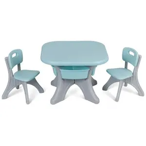 Kids Table and 2 Chairs Set Detachable Art, Activity Table for Toddler Ages 3-7