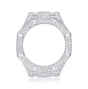 UCCIYO Compatible - GA2100 Universal Bezel Iced Out Moissanite Copper, Moissanite Watch Case Unisex Hip-Hop Style Jewelry Gift Sparkling day christmas