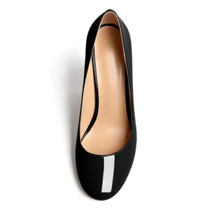 SAMMITOP Women's Suede Leather Slip On Round Toe Pumps Chunky High Heels Bloc...