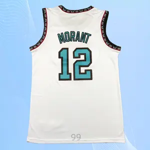 Ja Men's Sleeveless stitched Basketball Jersey White