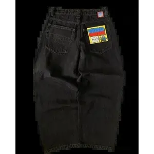 Jeans Pants Black Jeans Wide Leg Men Retro Loose Fashion Trendy Pants Hip-Hop Streetwear  American Street Casual Jeans