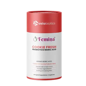 Femina Probiotics COOKIE FRESH with Boric Acid Suppositories for Women
