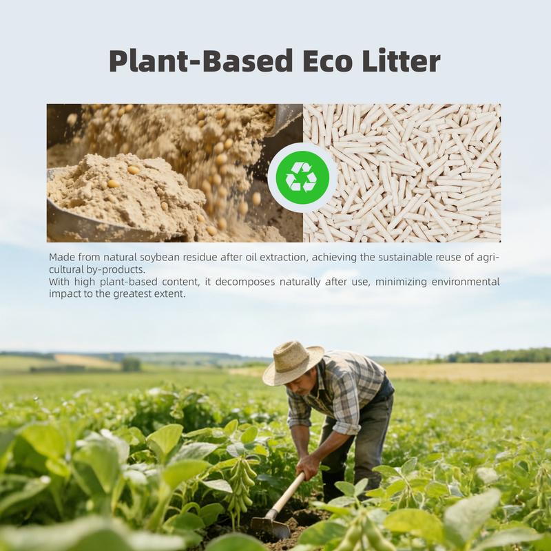 ZuttoNyan 4-in-1 Cassava Mixed Cat Litter,Strong Clumping,Non-stick bottom,Non-stick scoop,Rich in Natural lngredients Healthy Cat Litter