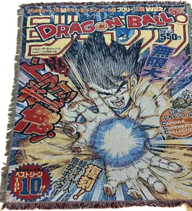 energy warrior art woven tapestry – large anime wall decor