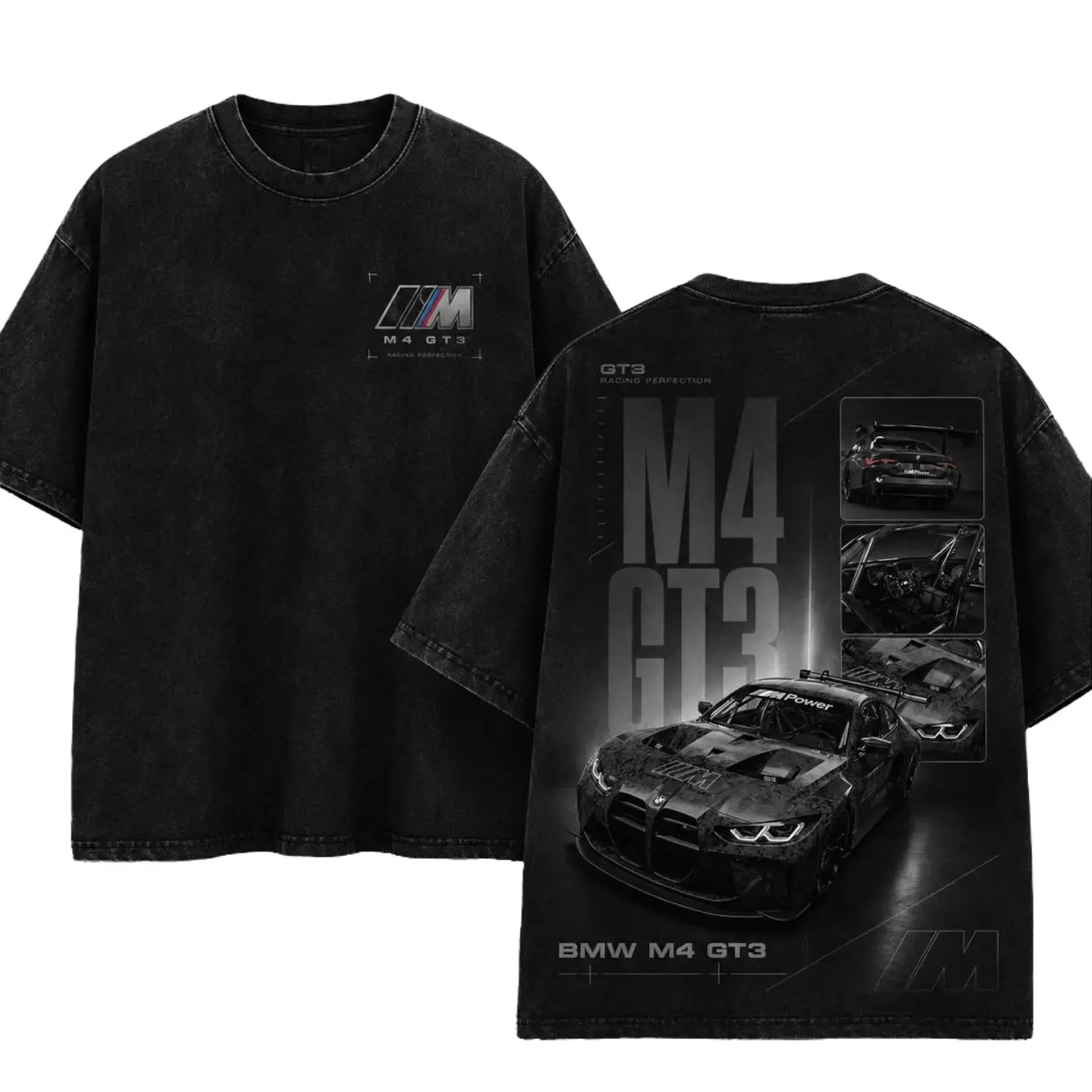 Race Car Vintage Washed T-Shirt, Front & Back Print, Motorsport Track Car Graphic Tee, Oversized Unisex Short Sleeve, Car Enthusiast Streetwear, Casual Daily Wear, Automotive Fan Gift,casual streetwear top,unisex couple t-shirt.