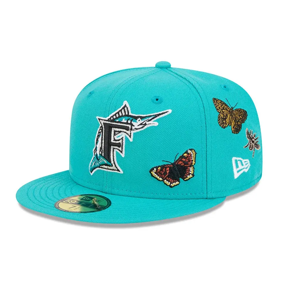 FELT "Florida Marlins" Teal Fitted