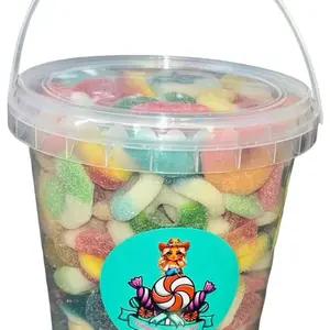 Cowgirls Candy Rush Sweet & Sour Gummy Rings 2.5lb Bucket-Sweet/Sour Snack